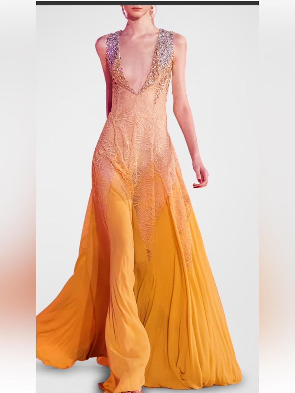 Georges Hobeika beaded and lace Gown